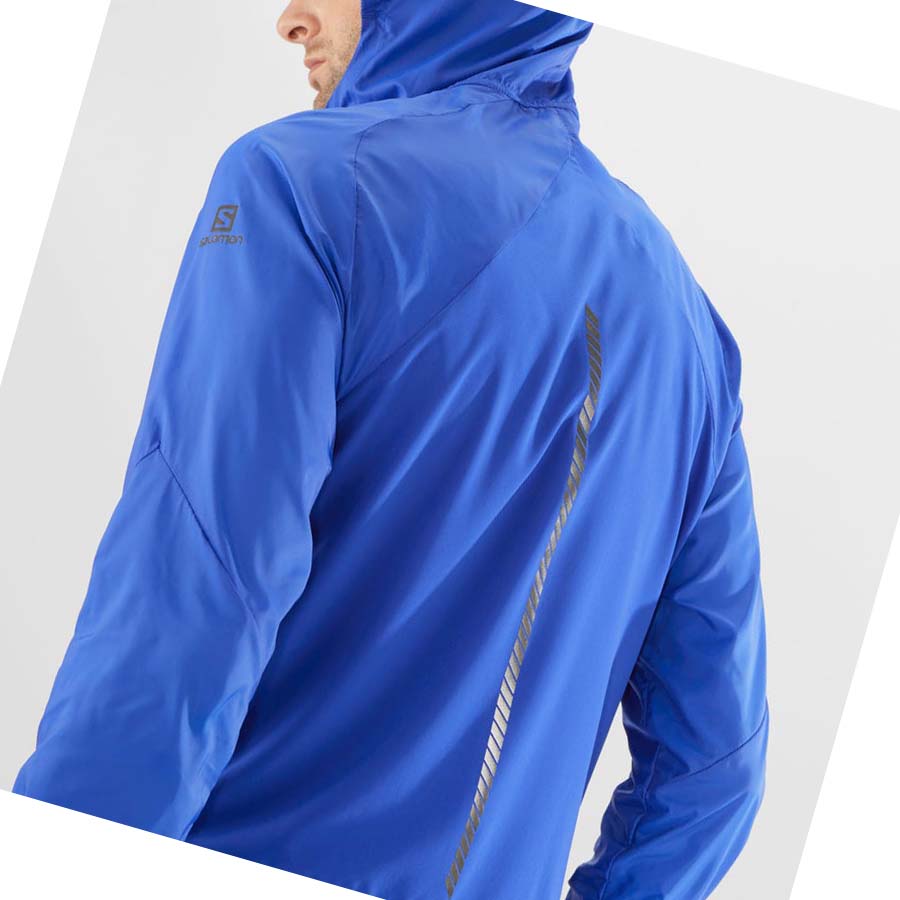 Salomon BONATTI CROSS WIND WINDBREAKERS Kabát Férfi Kék | HU 2360LIS